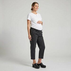 Hatch Under the Bump Maternity Cropped Cotton Jeans Size 4
